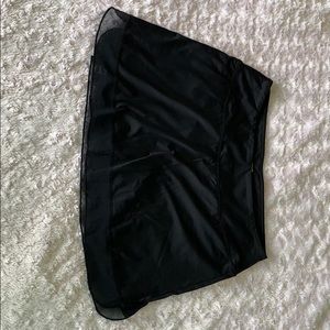 Black tennis skirt